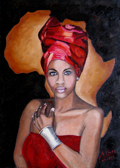 Africa Oil Canvas Figure Painting