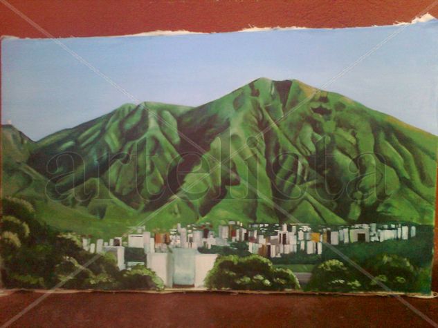 Cerro el Avila . Oil Textile Landscaping