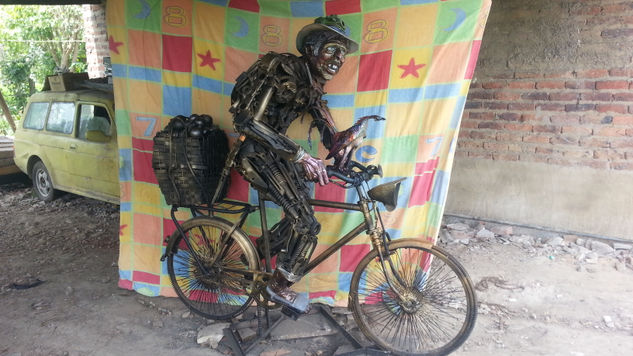 ciclista de boyaca Metal Figurative