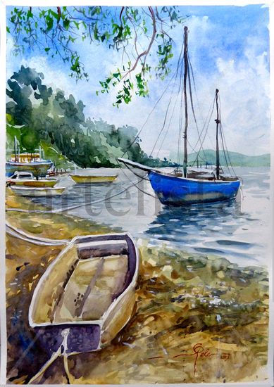 Marina 1 Watercolour Paper Marine Painting