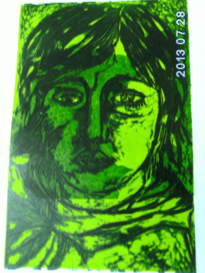 Autoretrato Linograbado