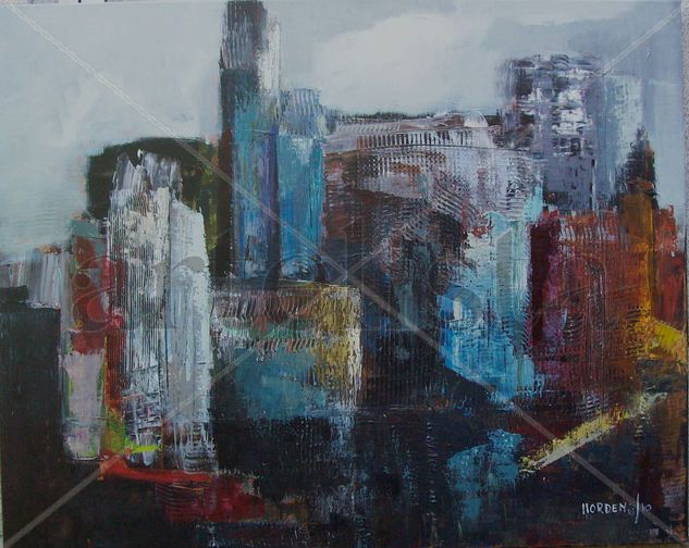 Paisaje urbano Acrylic Canvas Landscaping