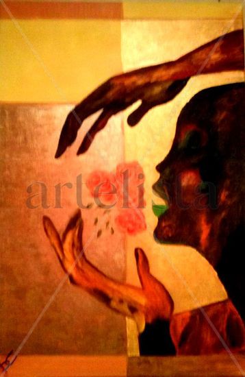 AFRICA I Mixed media Canvas Figure Painting