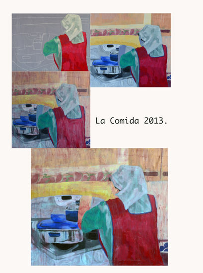 la comida Acrylic Canvas Figure Painting