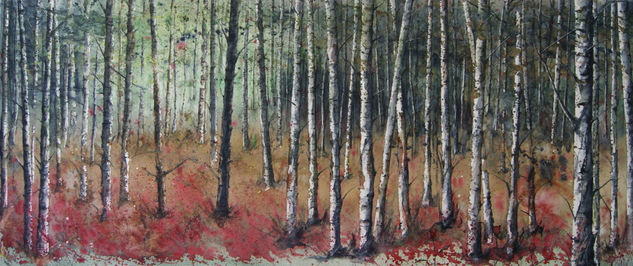 Bosque de Abedules Watercolour Paper Landscaping