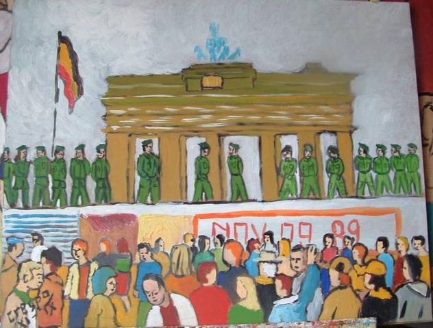 Puerta de Brademburgo, óleo sobre madera 40x50 cm de Crespo