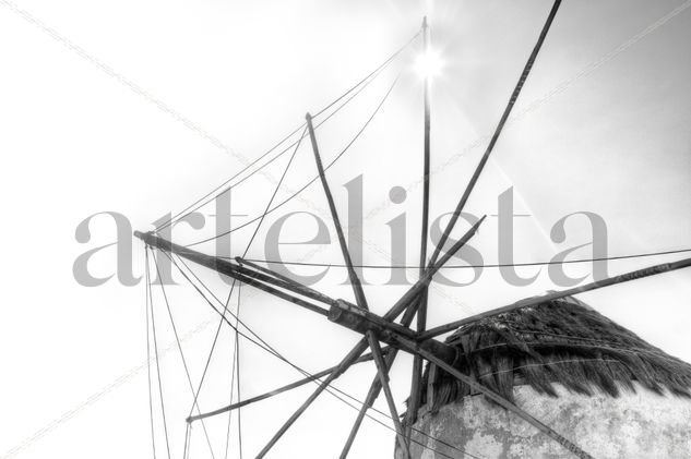 Wind wheel Travel Black and White (Digital)