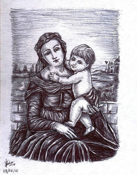 Virgen de raffaello