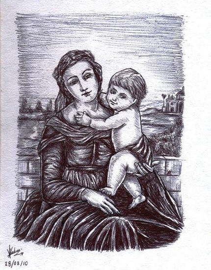 VIRGEN DE RAFFAELLO Tinta