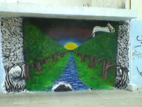 Mural de bosque