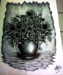 Florero negro