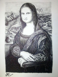 Mona lisa a tinta