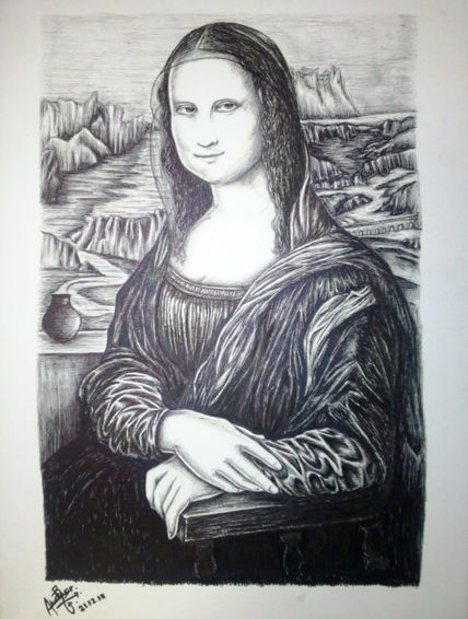 Mona lisa a tinta