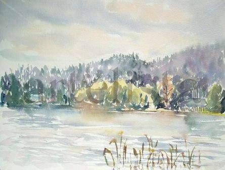 Lake Calabogie Watercolour Card Landscaping