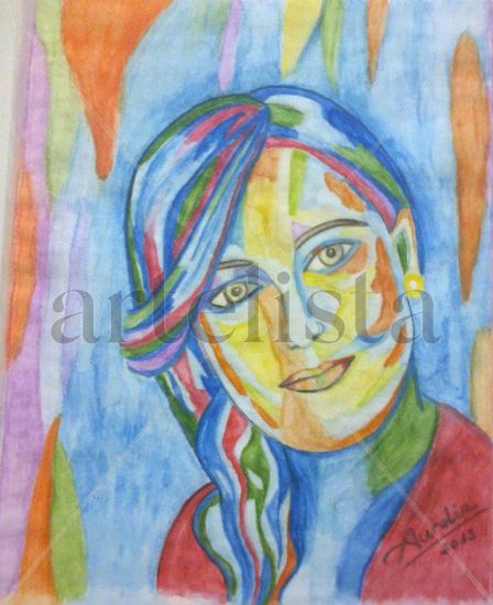 Retratos por encargo: acuarela luz y color Watercolour Paper Portrait