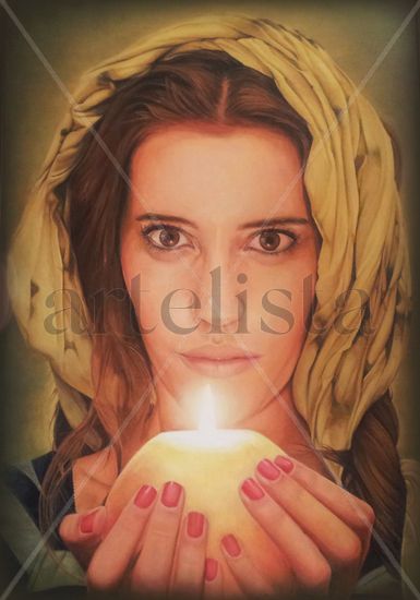 Find your Light Oil Canvas Figure Painting