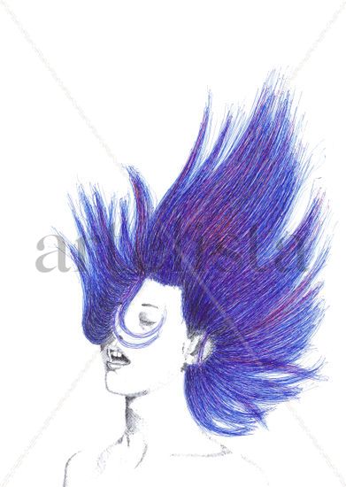 Pelo azul 1 Ink