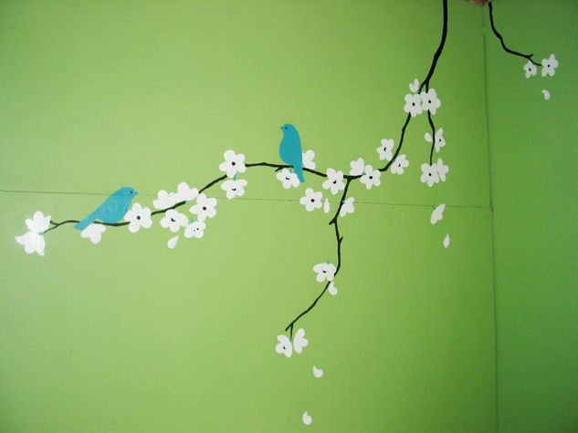 Mural Kay Acrylic Others Floral Painting