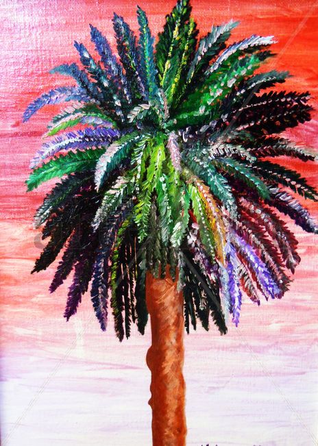 Palmera al amanecer