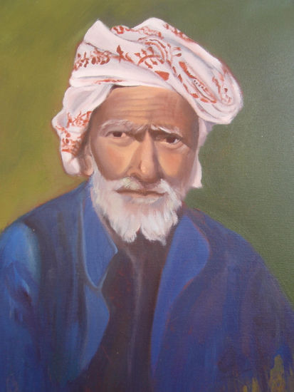 vendedor afgano Oil Canvas Portrait