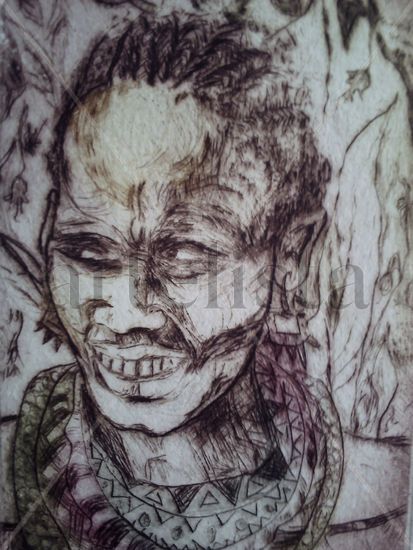 CABEZA DE MUJER NEGRA Monoprint