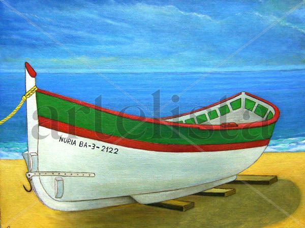 Barca del Masnou Oil Canvas Marine Painting