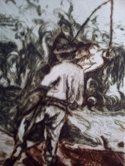 PESCADOR DE SIRENAS Monoprint