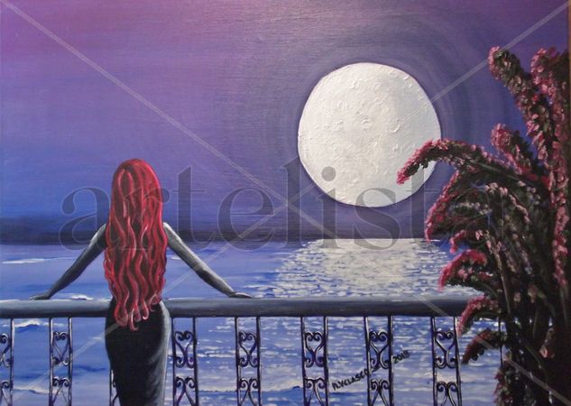 LUNA LLENA Acrylic Canvas Figure Painting