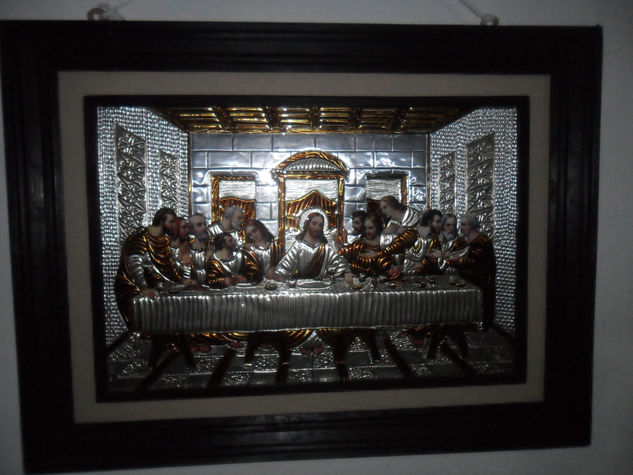 La ultima cena Óleo Tabla Figura