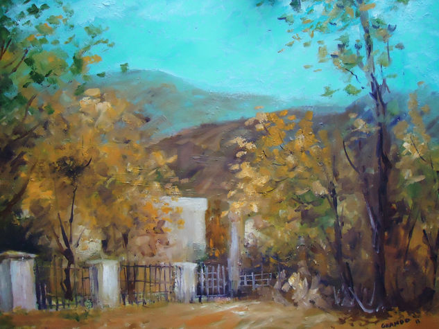 la estancia - otoño Oil Panel Landscaping