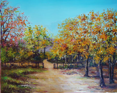 Arboles en la entrada