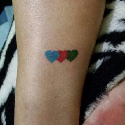 Corazones a color