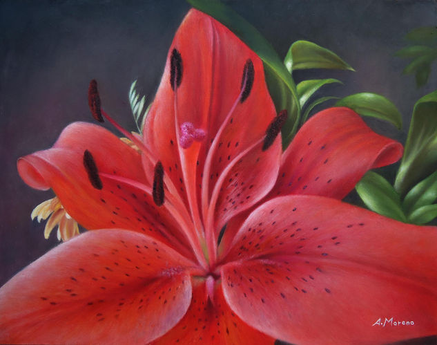 liliu Oil Panel Floral Painting