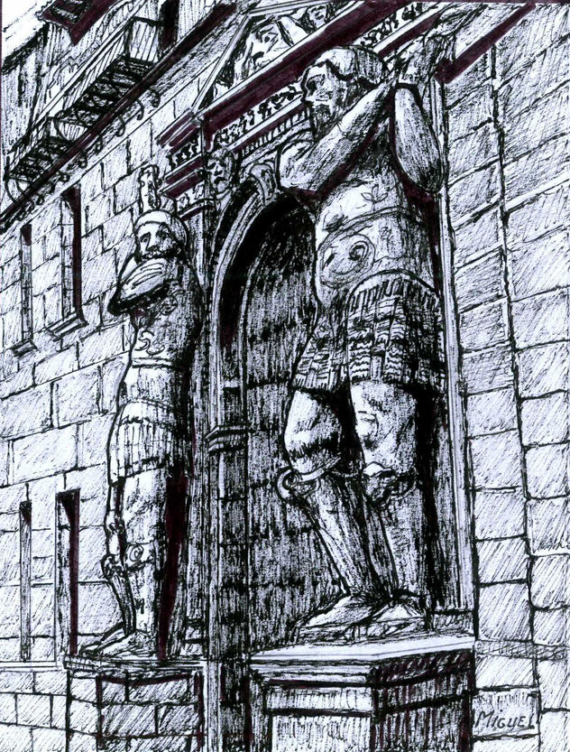 Palacio de los Luna, Zaragoza. Detalle de la portada