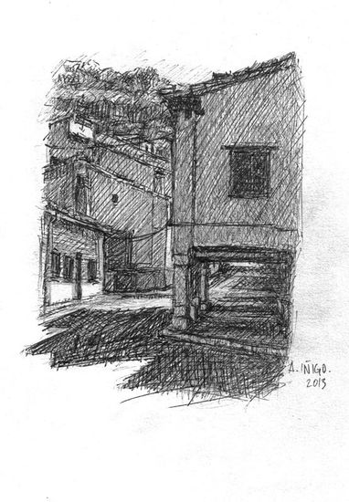 Casa con soportal Tinta