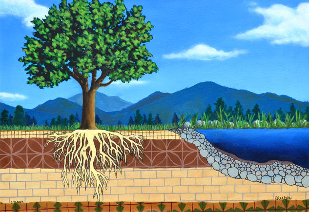 Corteza. Oil Canvas Landscaping