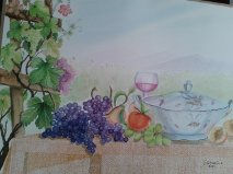 uvas y sopera
