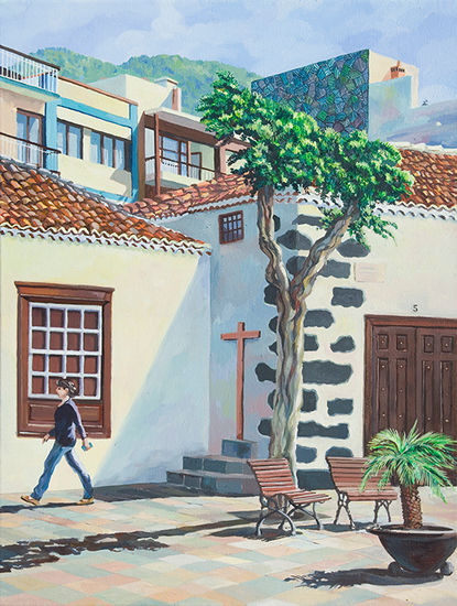 "Pseo Por Los Llanos 1" Oil Canvas Landscaping