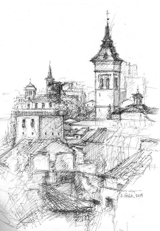 Vista de Guadalajara. Torre de Santa María