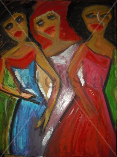 LA NOCHE Oil Canvas Figure Painting