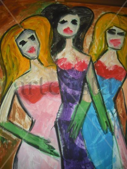 MUJERES Oil Canvas Figure Painting