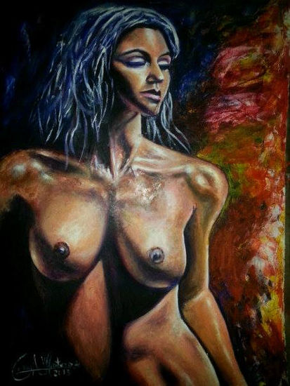 sin titulo Oil Paper Nude Paintings