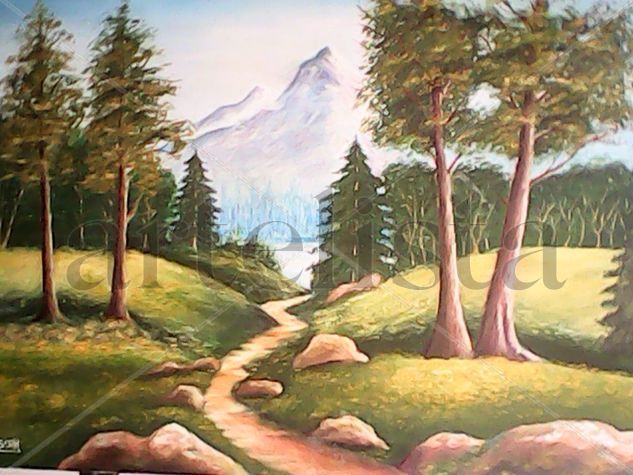 paisaje al nevado Oil Canvas Landscaping