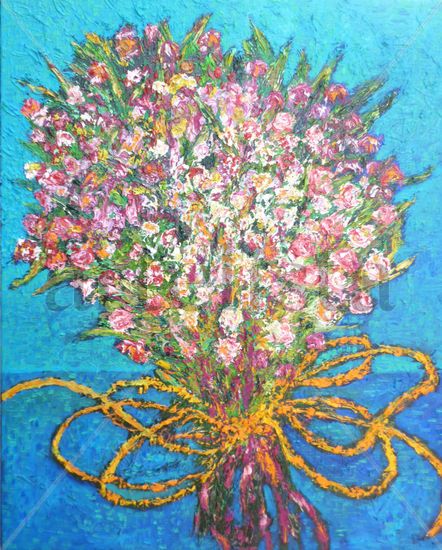 sin titulo Oil Canvas Floral Painting