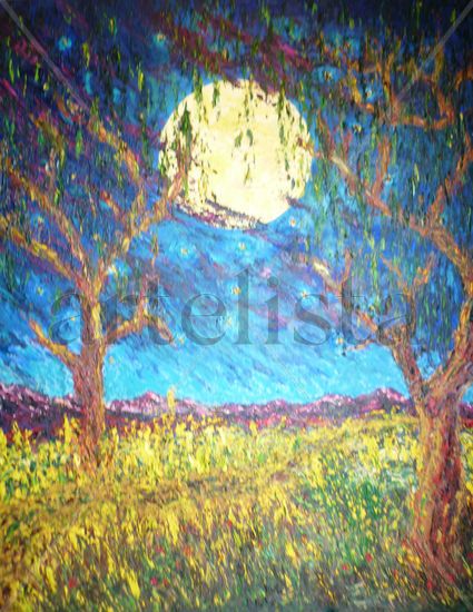 la luna Oil Canvas Landscaping