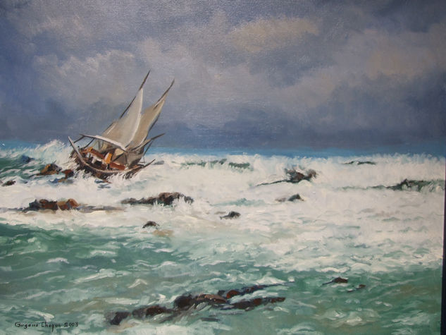 Las olas del mar Oil Canvas Marine Painting