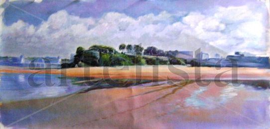 jardines de Piquio Oil Canvas Marine Painting