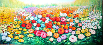 Paisaje de flores