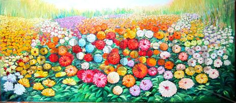 Paisaje de flores