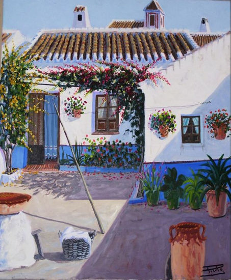 PATIO DE MI TIERRA Oil Canvas Landscaping